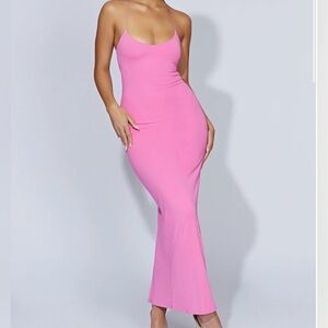 Backless Maxi Bubble Gum Pink Dress